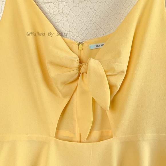 KIMCHI BLUE Yellow Tie-Front Fit + Flare Dress EUC - Picture 9 of 13